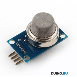 Arduino + датчик газа MQ-2 (углеводородные газы, дым)
